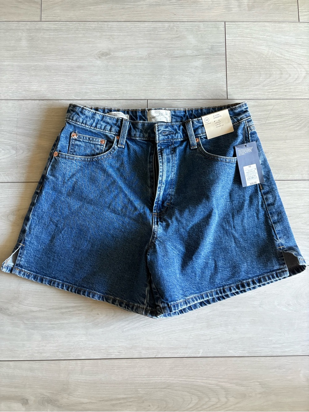 Target Women's High Waist Blue Denim Shorts